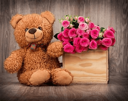 bo hoa tang kem gau bong