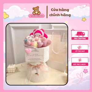 Quà tặng túi hoa gấu bông tặng cho người yêu